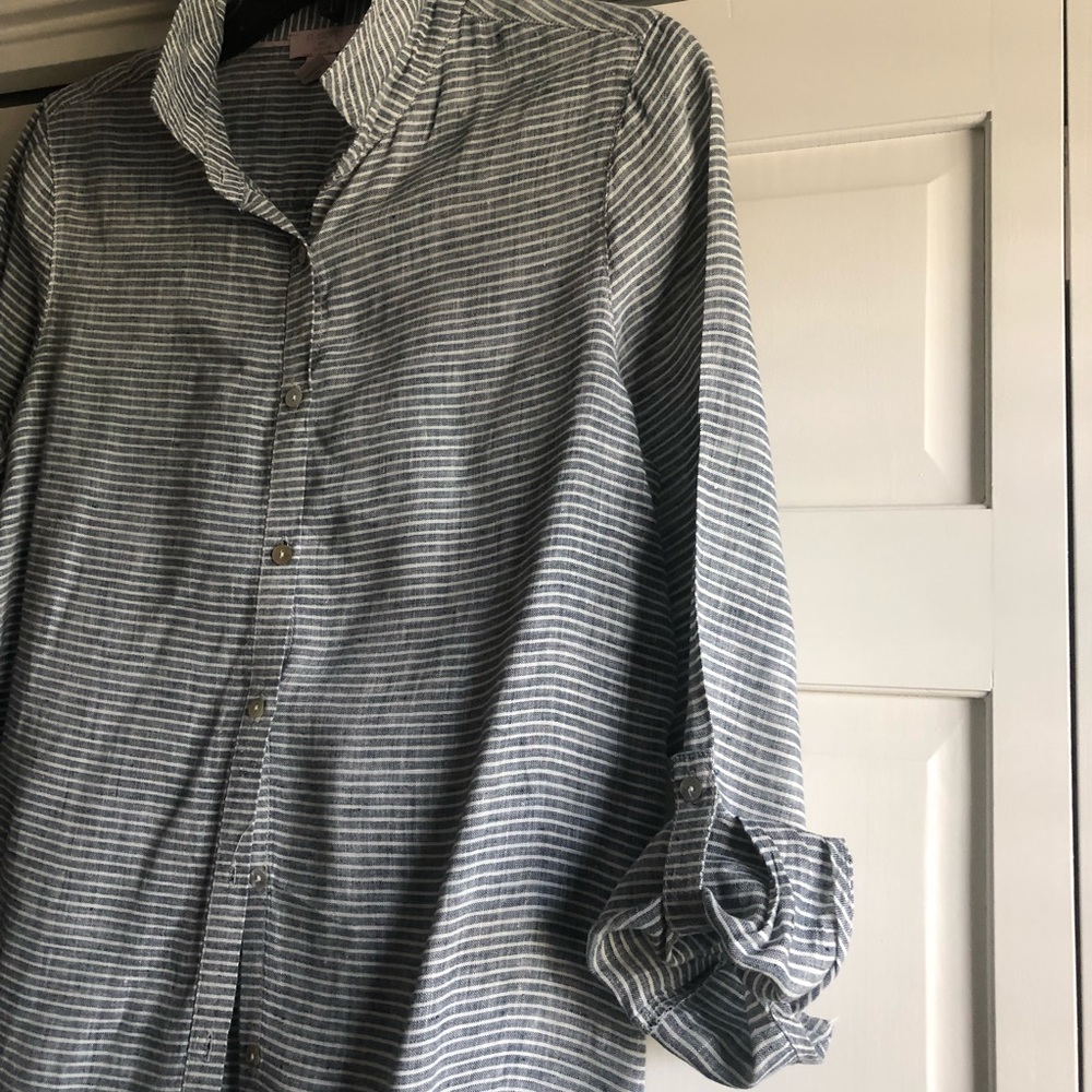 🇫🇷 St Tropez Linen Striped Top